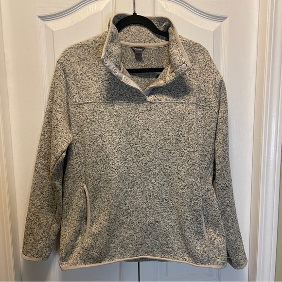 Eddie Bauer - Heather Grey Fleece Pullover - Picture 1 of 13